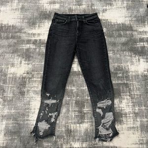 EDWIN Denim Grey Jeans W/ Rips